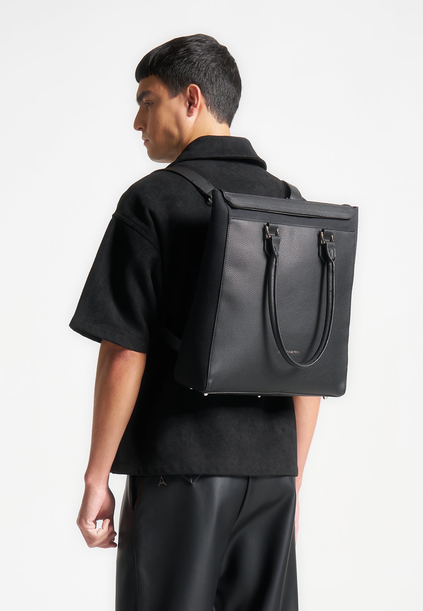 Reversible Tote Backpack with Detachable Straps | Sébastien Black