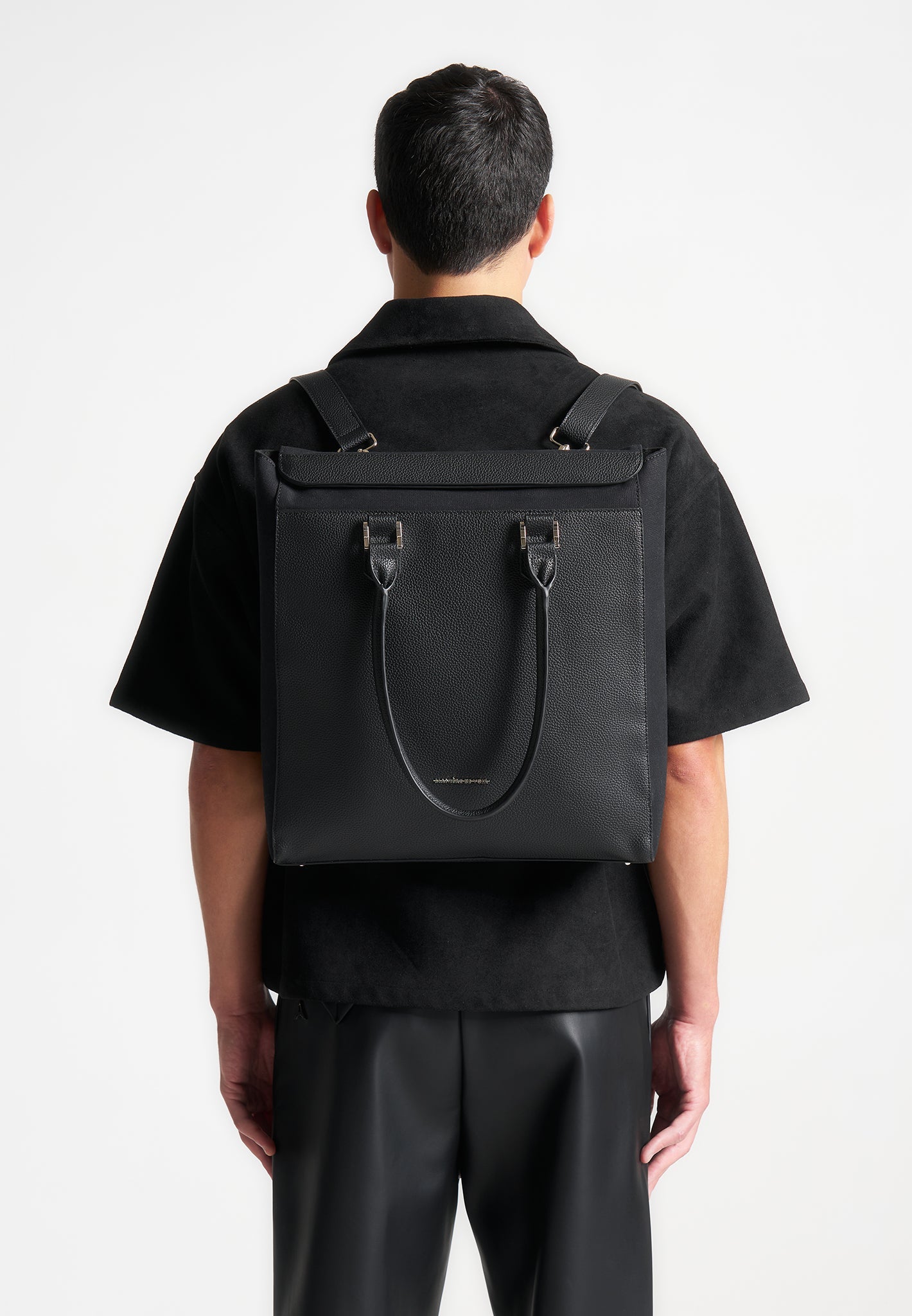 Reversible Tote Backpack with Detachable Straps | Sébastien Black