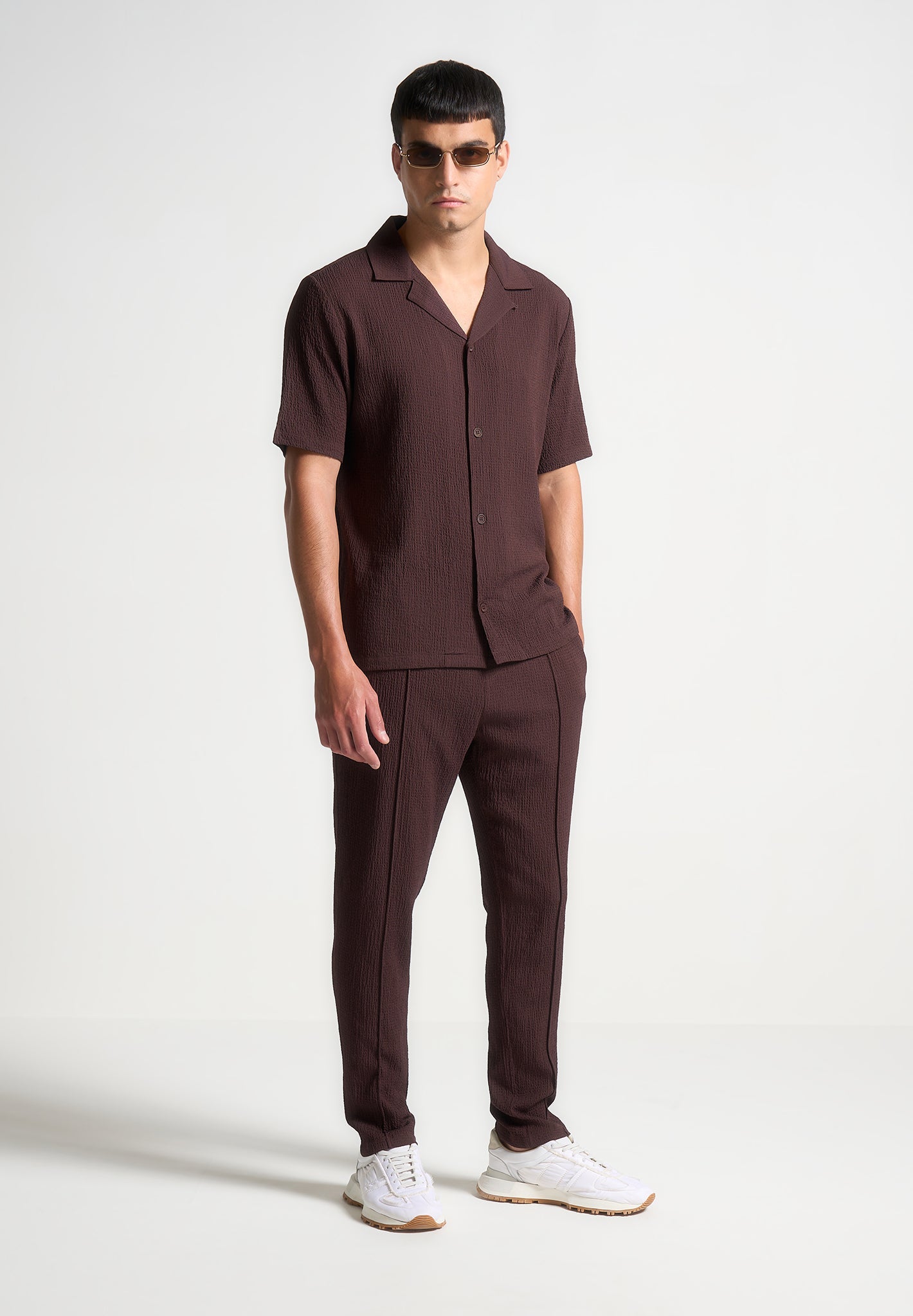 Seersucker Shirt with Button Down Collar | Regular Fit & Breathable Fabric