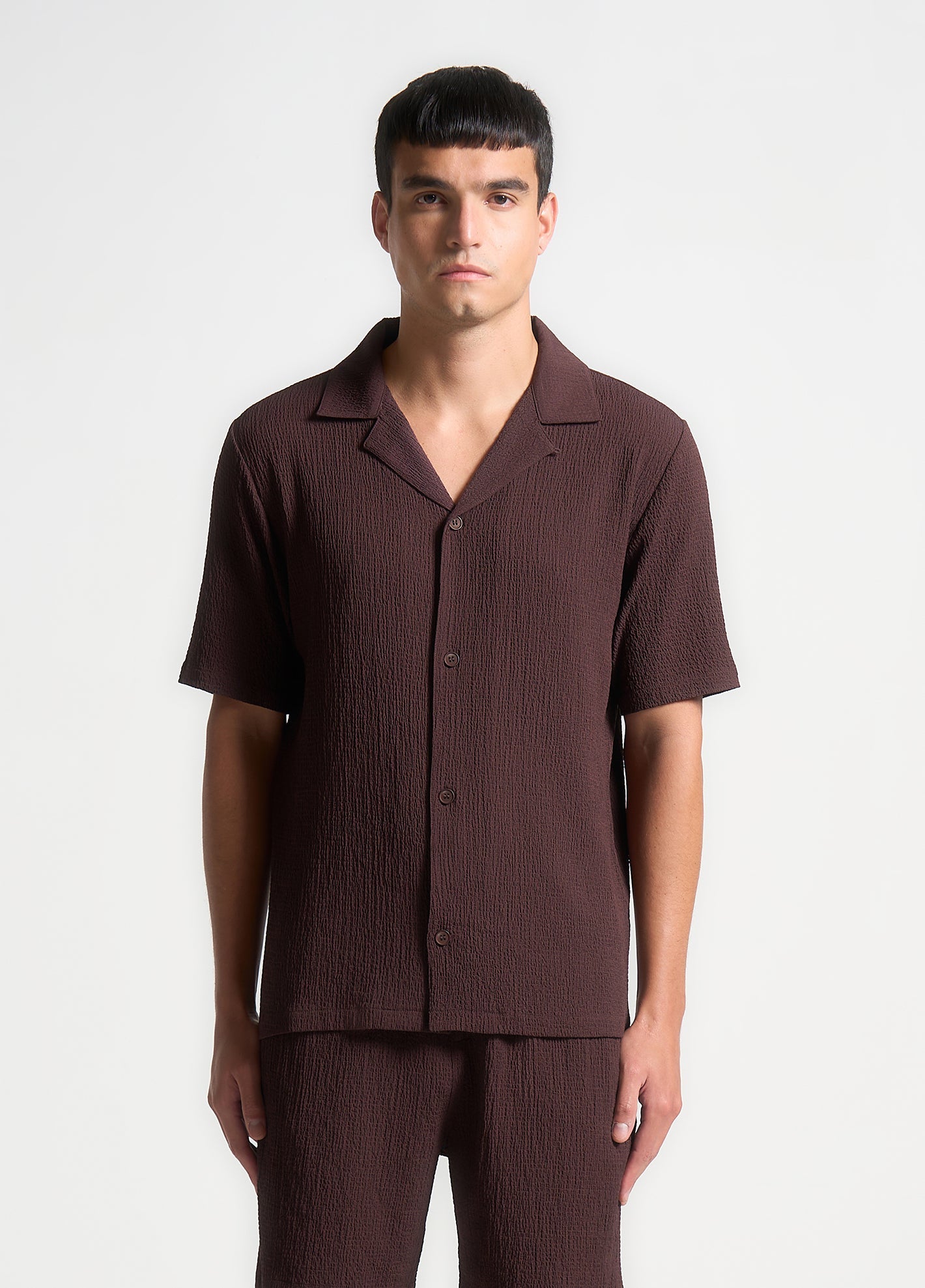 Seersucker Shirt with Button Down Collar | Regular Fit & Breathable Fabric