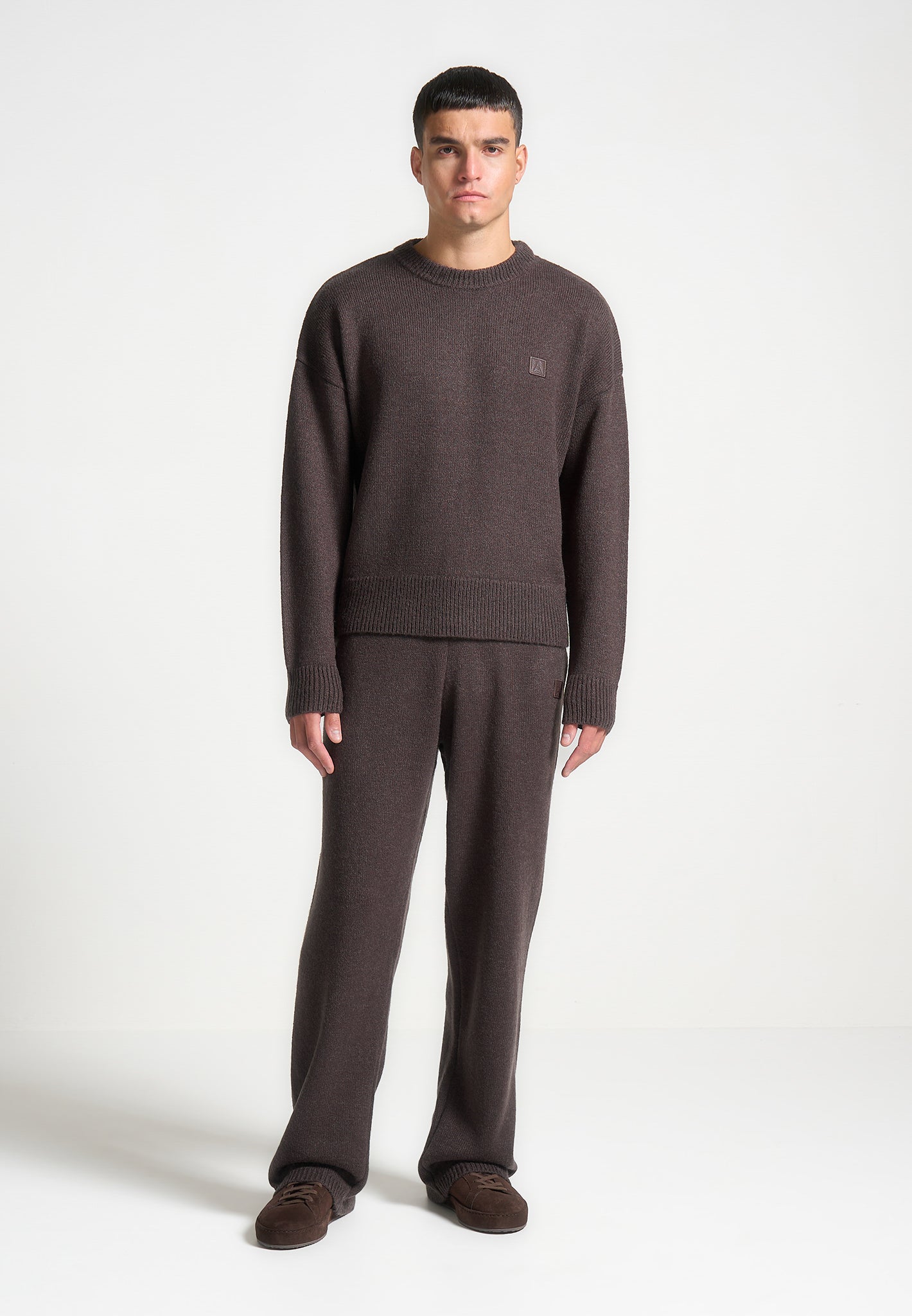 Soft Mohair-Blend Crewneck Sweater - Relaxed Fit & Dropped Shoulder