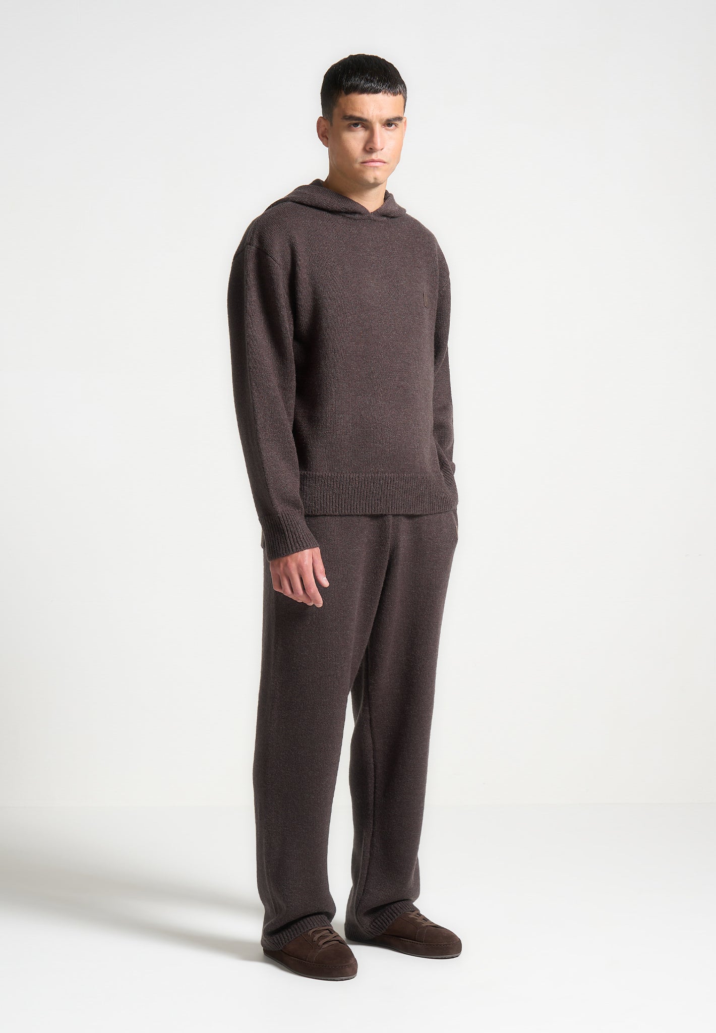 Soft Mohair-Blend Hoodie with Eiffel Patch Logo | Signature Knit