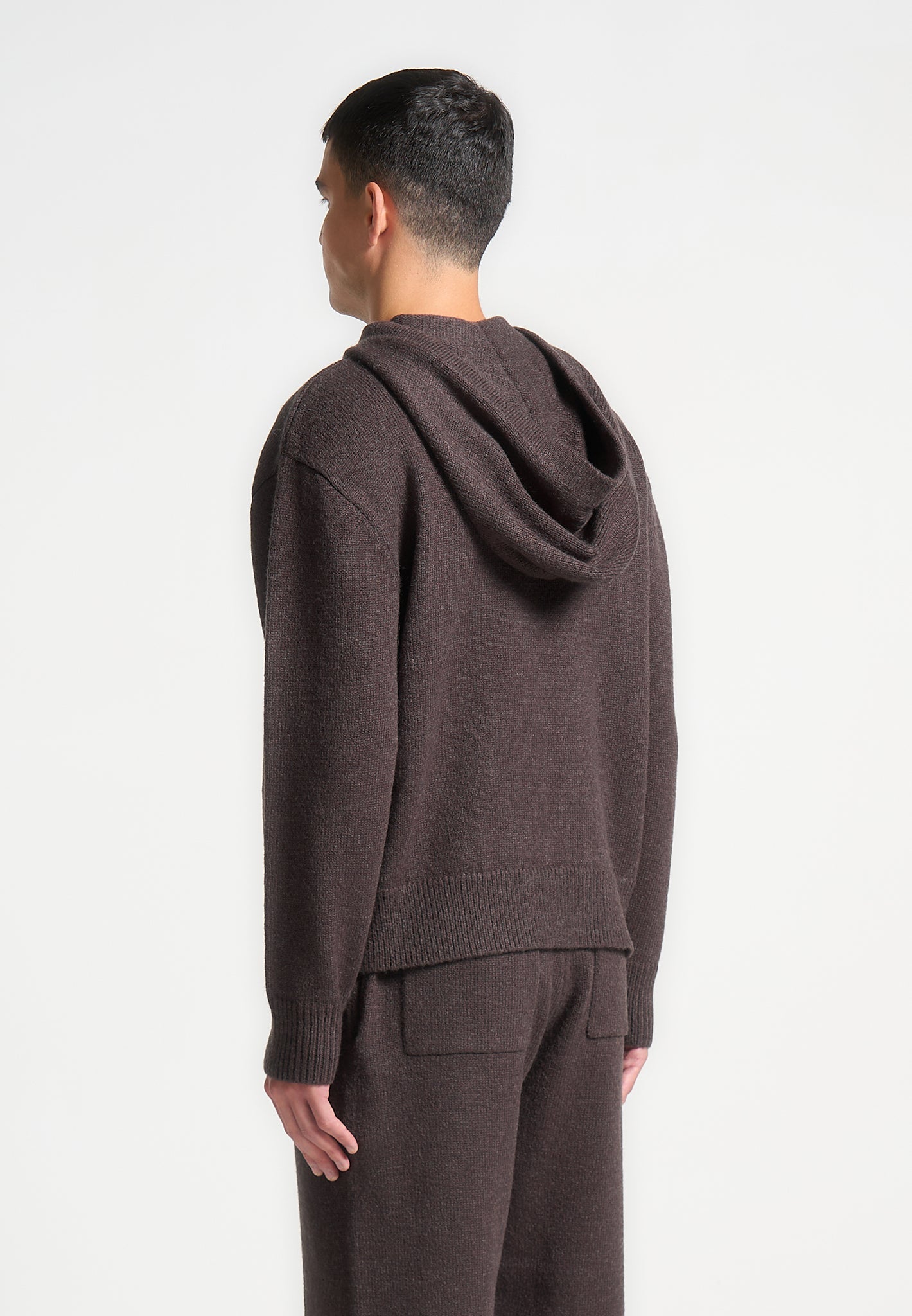 Soft Mohair-Blend Hoodie with Eiffel Patch Logo | Signature Knit