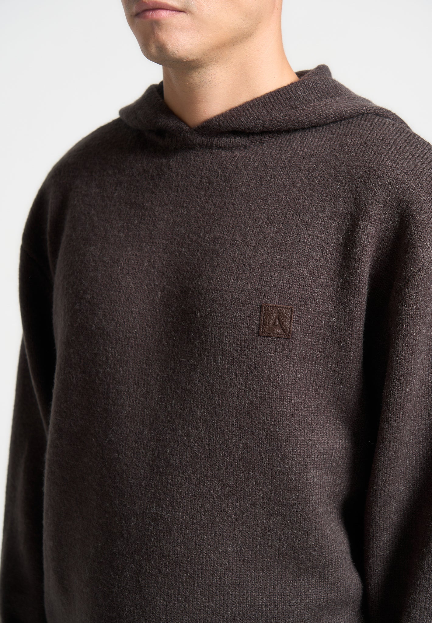 Soft Mohair-Blend Hoodie with Eiffel Patch Logo | Signature Knit