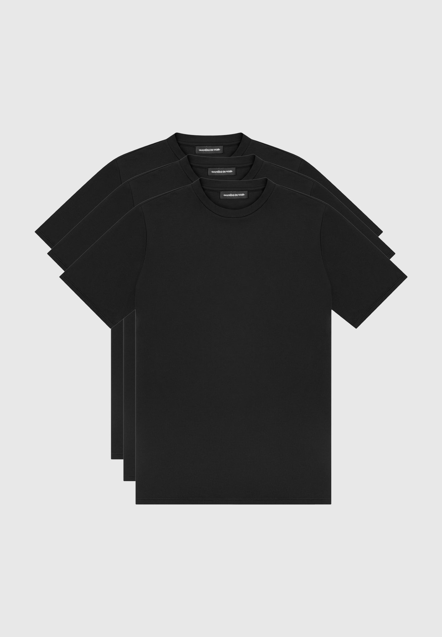 Slim Fit Luxe T-Shirt 3 Pack - Black | Éternel