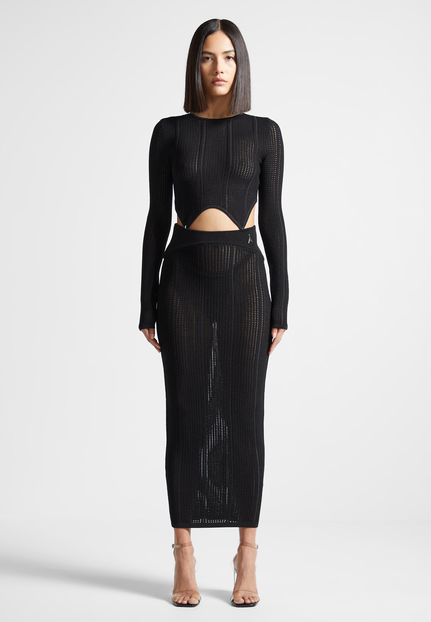 2-in-1 Knitted Midaxi Dress with Detachable Top | Long Sleeve