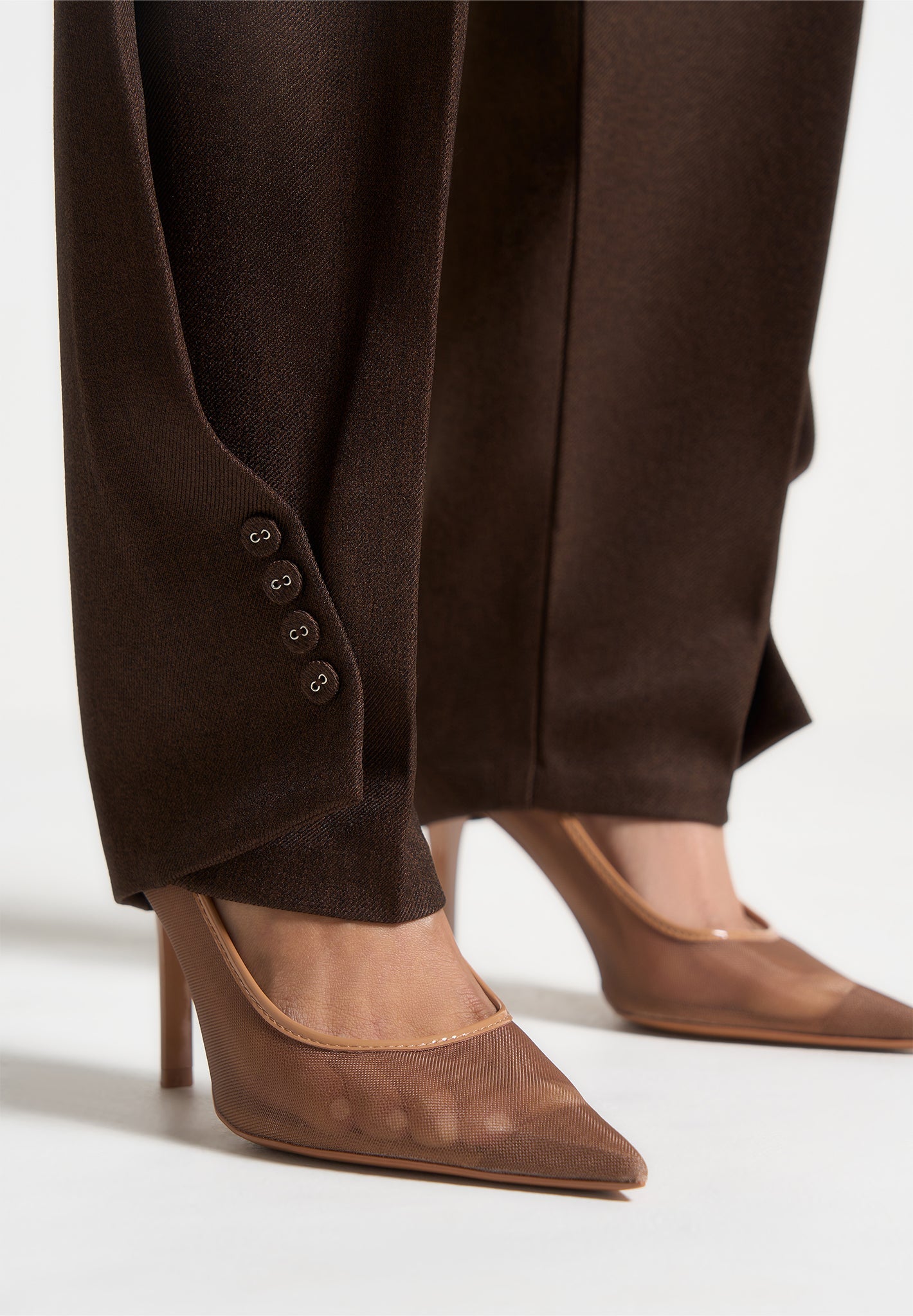 Tailored Twist Leg Trousers with Adjustable Waist | Sophie Brown