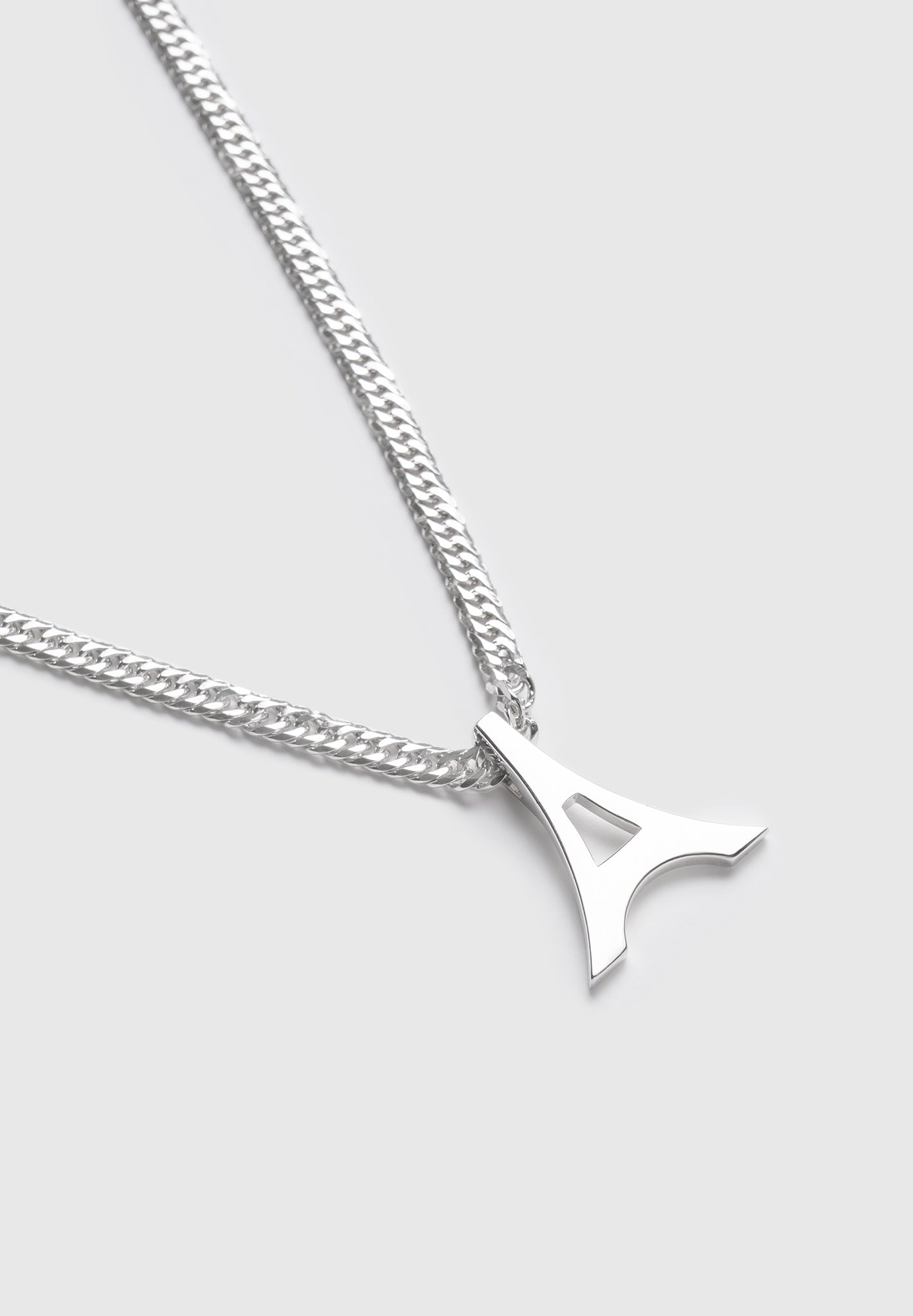 Sterling Silver Eiffel Tower Necklace with Polished Finish | Manière De Voir