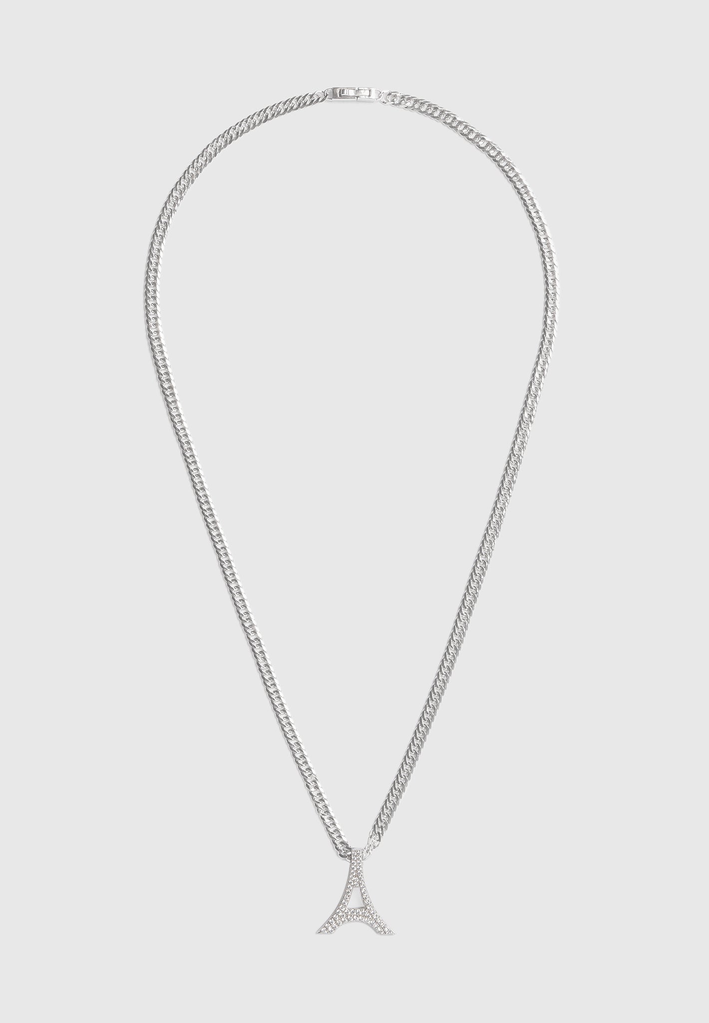 Sterling Silver Iced Eiffel Necklace | Premium 925 Silver Pendant