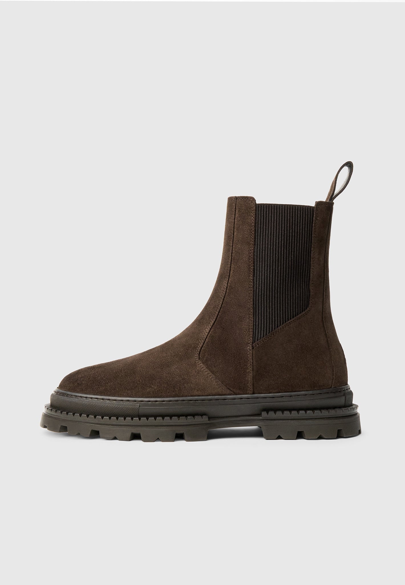 Genuine Suede Chelsea Boots for Men | Bordeaux Brown Leather