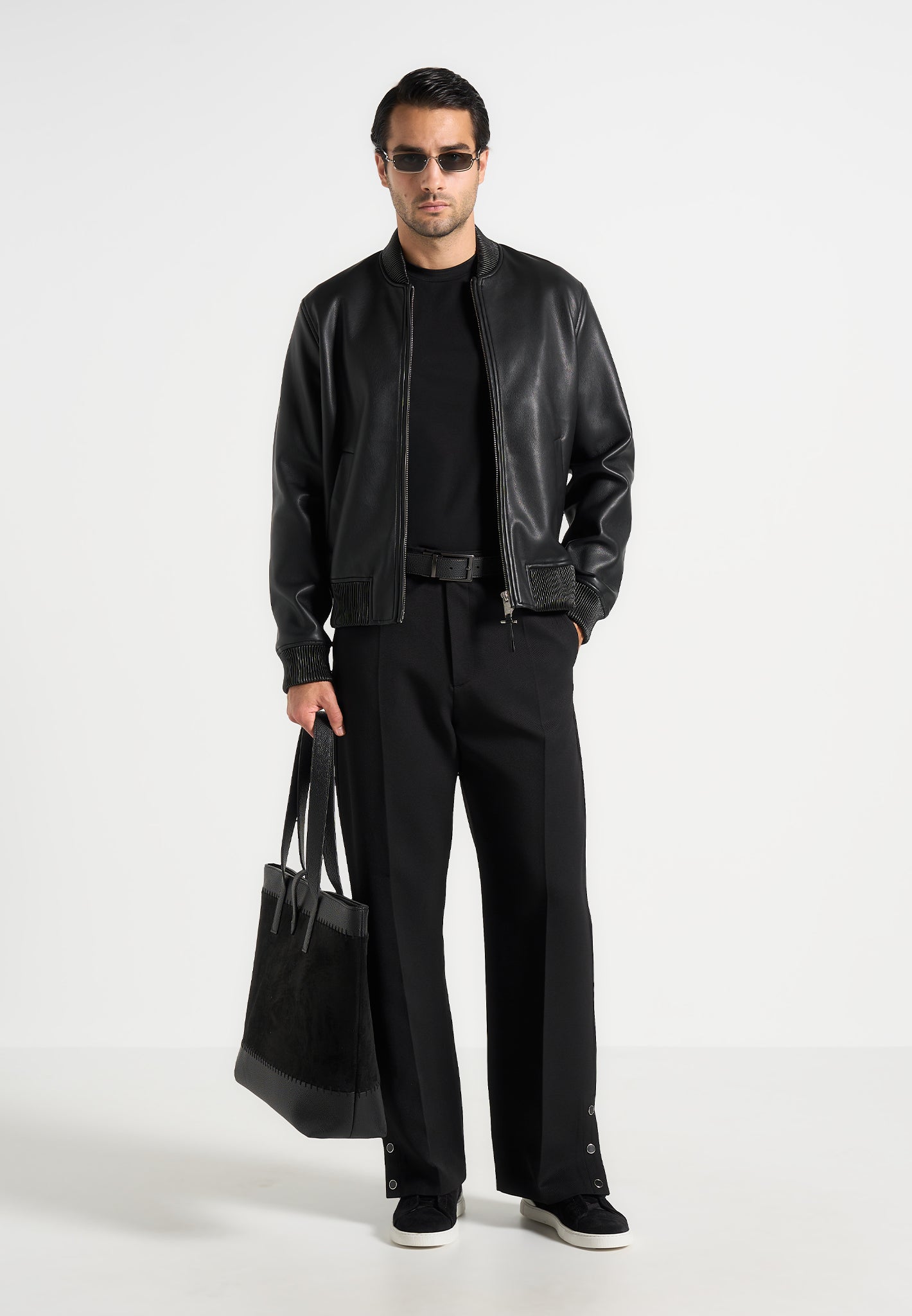 Relaxed Fit Tailored Trousers with Button Cuff & Side Adjusters | Boris