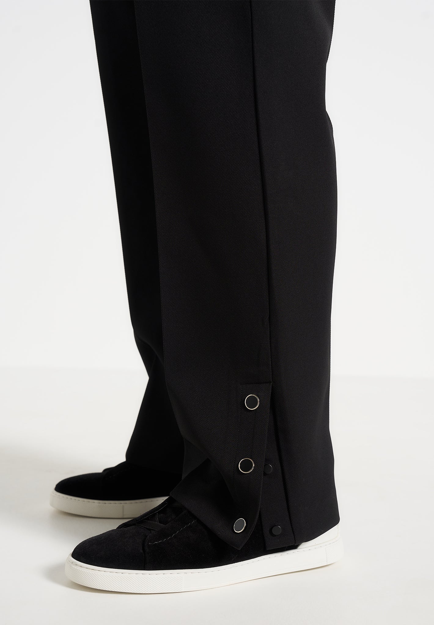 Relaxed Fit Tailored Trousers with Button Cuff & Side Adjusters | Boris