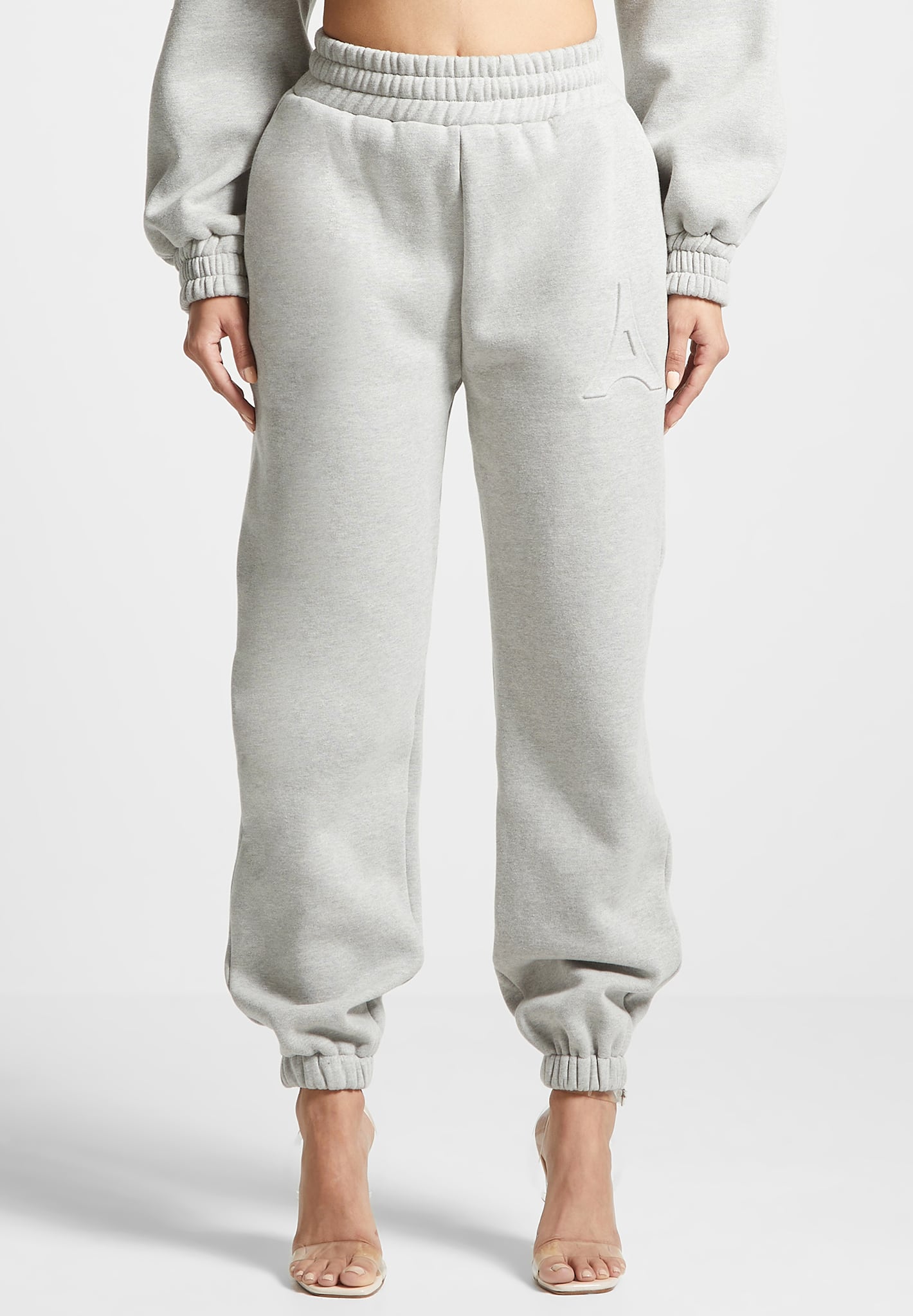 Eiffel Embossed Joggers with Elastic Waistband | Vera