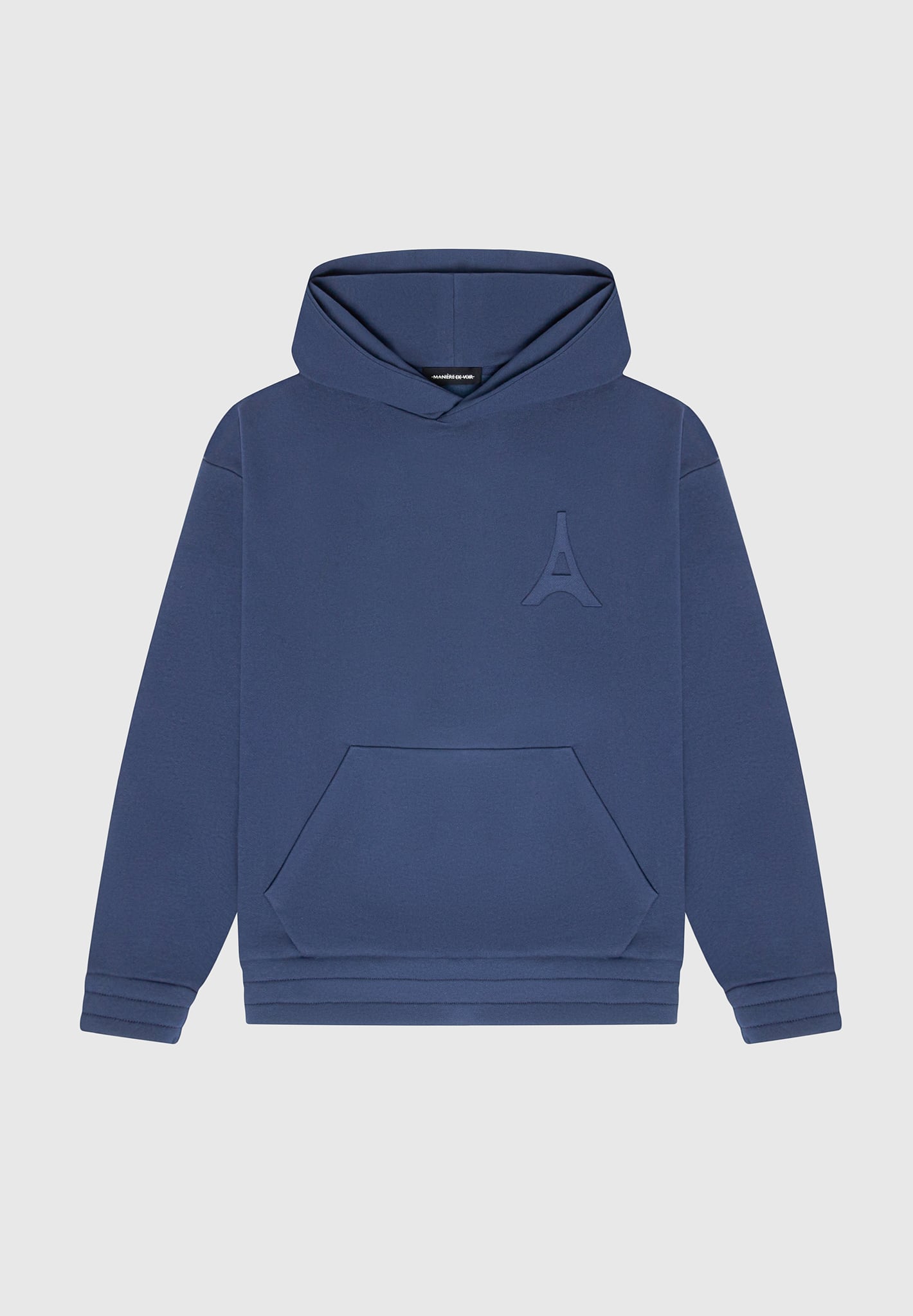 Heavyweight Eiffel Embossed Hoodie for Men | Victor Airforce Blue