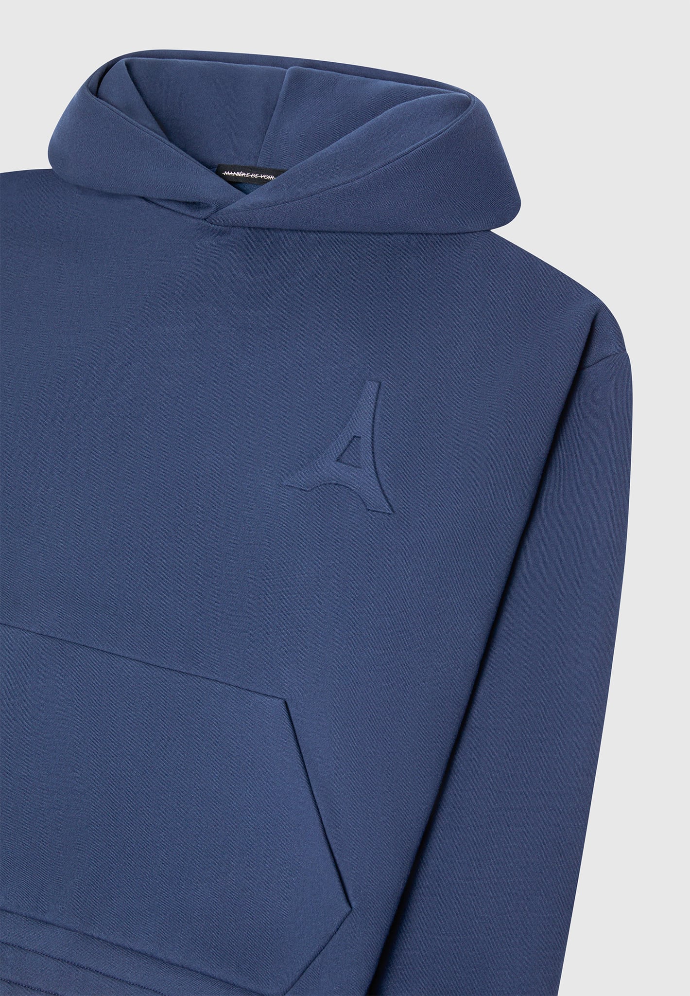 Heavyweight Eiffel Embossed Hoodie for Men | Victor Airforce Blue