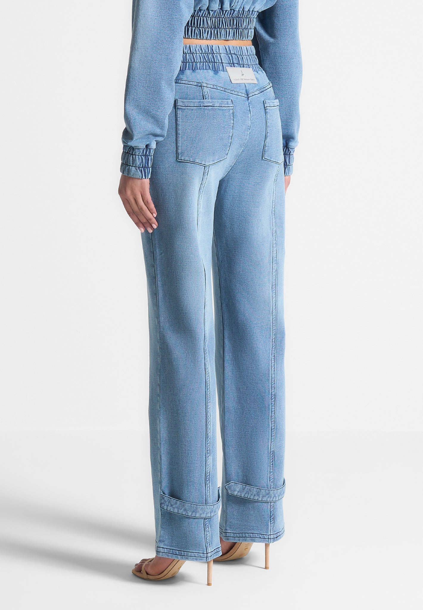 Relaxed Fit Denim Joggers with Side Pockets | Manière De Voir