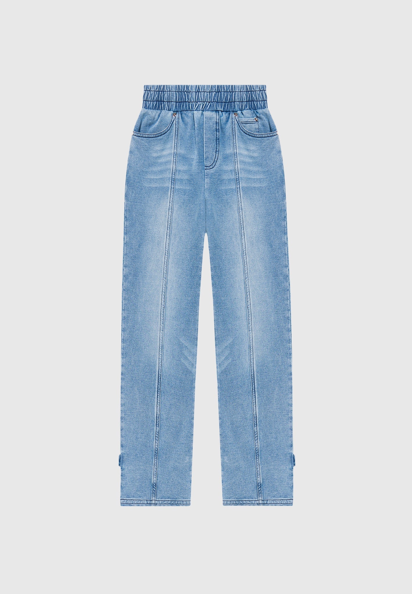Relaxed Fit Denim Joggers with Side Pockets | Manière De Voir