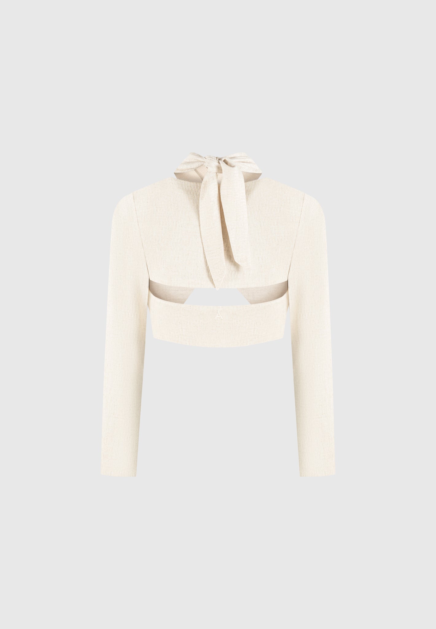 Linen Bolero Top with Crossover Neckline & Sleeve Overlay | Wendy