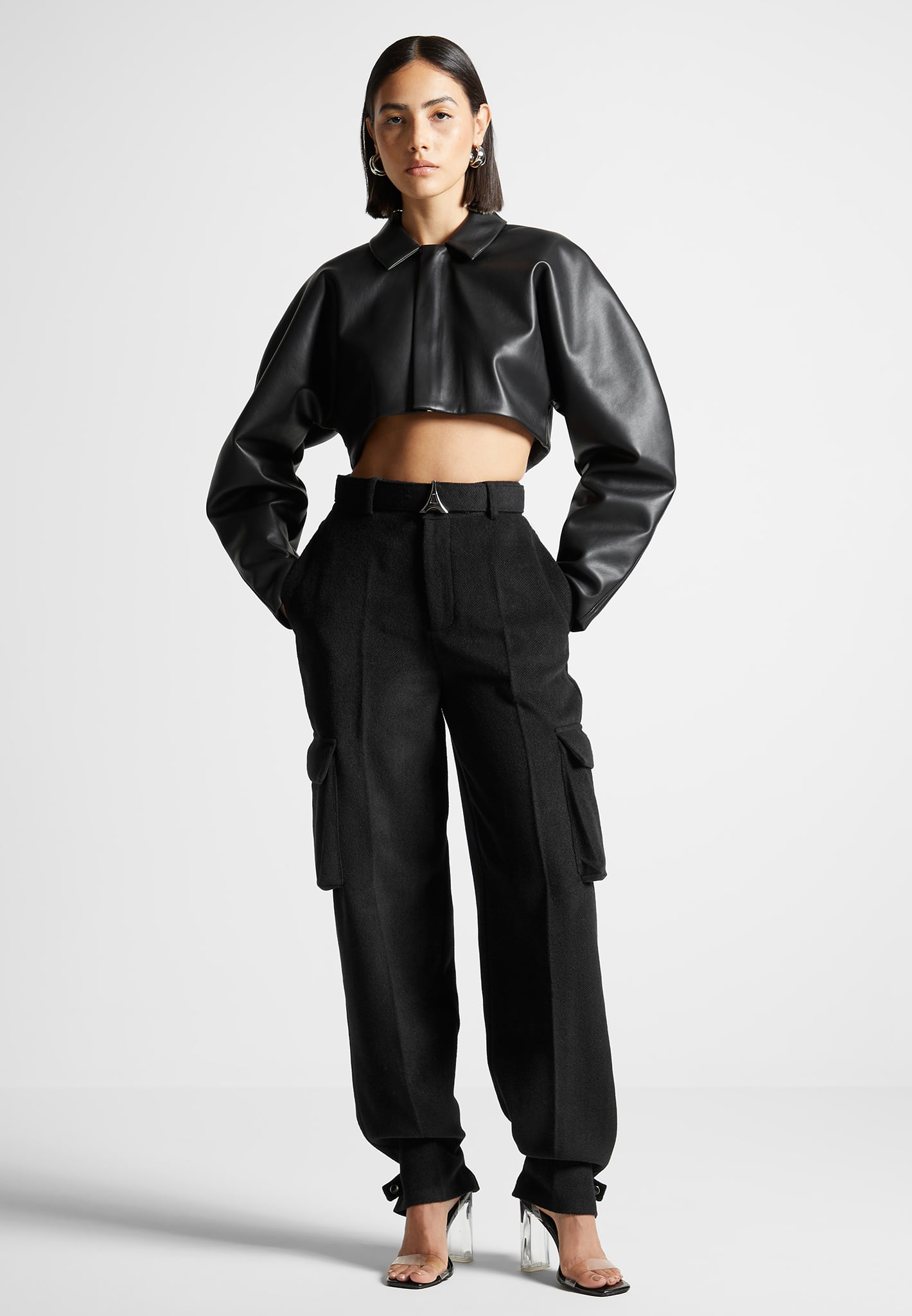 Wool Cargo Pants for Men with Adjustable Belt & Cargo Pockets | Manière De Voir