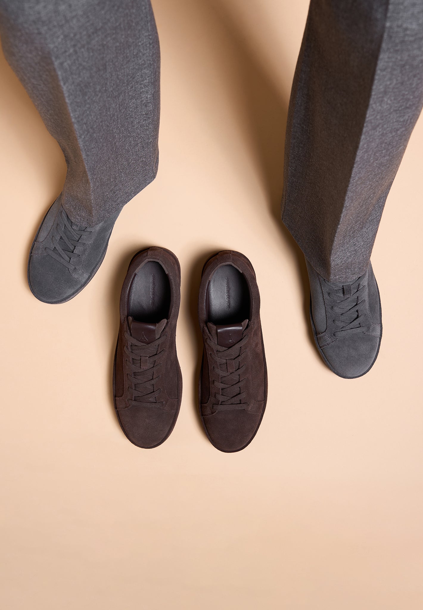 Grey Suede Sneakers for Men with Cushioned Insole | Cannes Graphite