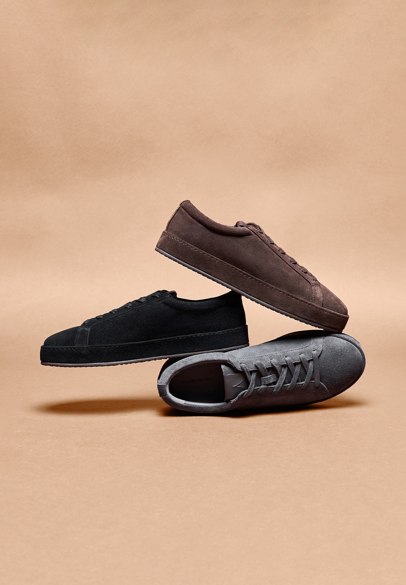 Grey Suede Sneakers for Men with Cushioned Insole | Cannes Graphite
